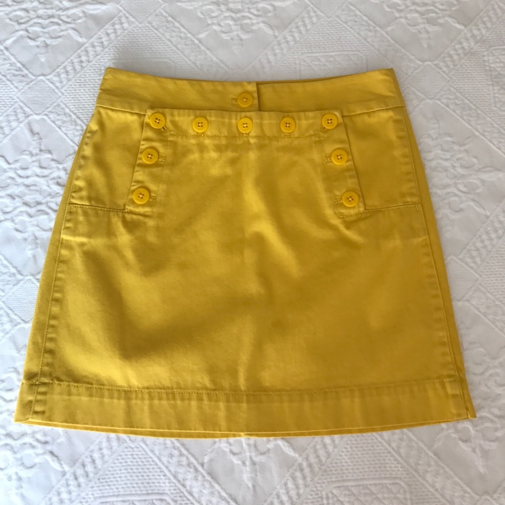 JCrew Yellow Broken-In Chino Sailor Skirt